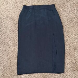 Aritzia Midnight Pencil Silk Skirt